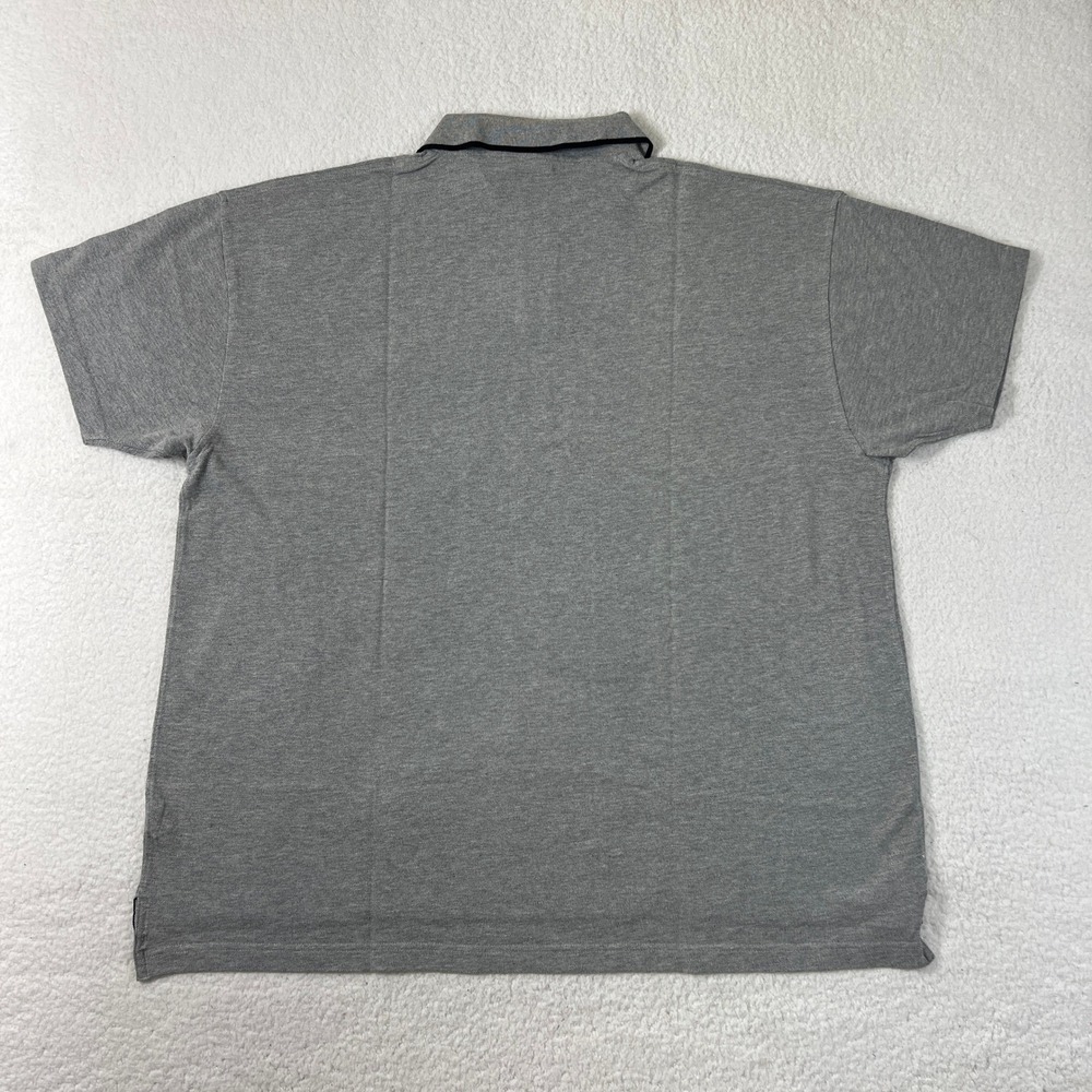 DKNY Polo Shirt Men's XL Grey Short Sleeve Tipped Collar Logo USA VTG NWT - Picture 2 of 12